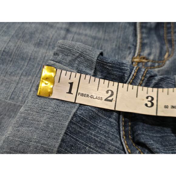 YMI Jeans Blue Light Washed Denim Jean Shorts Juniors Size 1 - Picture 5 of 7